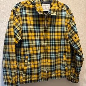 Urban Outfitters Mustard and Teal Plaid Jacket